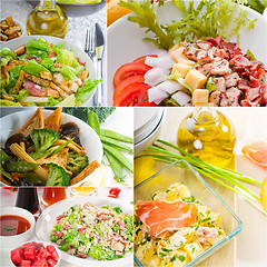 Image showing salad collage composition nested on frame