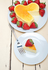 Image showing heart cheesecake