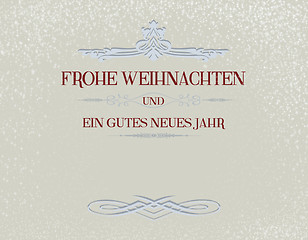 Image showing frohe Weihnachten roter text