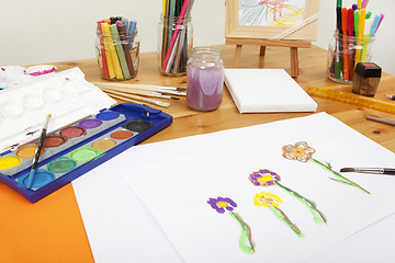 Image showing painting with water colors