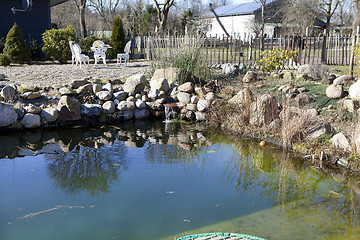 Image showing Garden pond before cleaning
