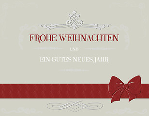 Image showing frohe Weihnachten rote schleife