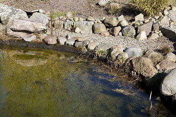 Image showing dirty garden pond