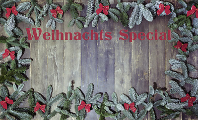Image showing wood background weihnachts special