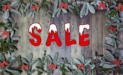 Image showing wood background sale