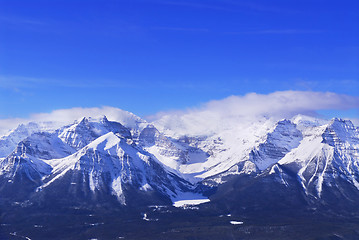 Image showing Snowy mountains