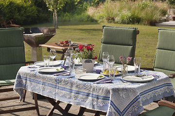 Image showing garden table