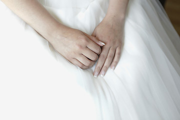 Image showing hands of the bride