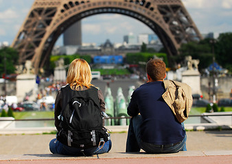 Image showing Tourists in France