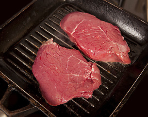 Image showing fresh meat in pan