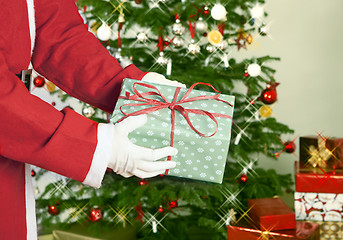 Image showing santa claus with gift