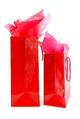 Image showing Red shopping bags