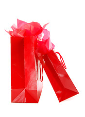 Image showing Red shopping bags