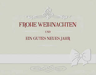 Image showing frohe Weihnachten weiße schleife