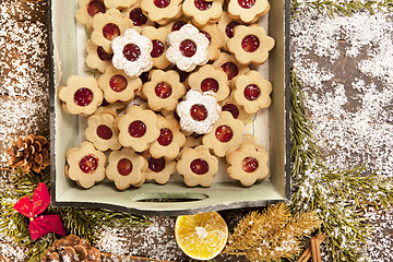 Image showing Christmas cookies with decorations