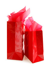 Image showing Red shopping bags