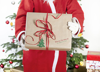 Image showing Santa Claus with big gift