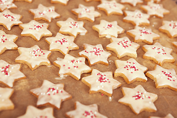 Image showing Christmas cookies with white chocolate