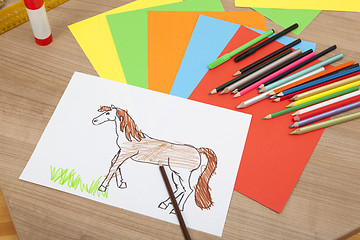 Image showing a painted pony