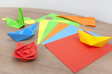 Image showing paper boat folding