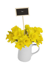 Image showing daffodils in vase