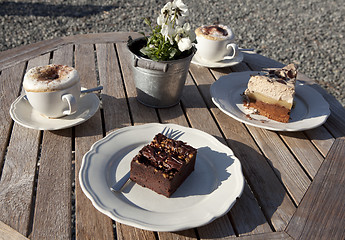 Image showing coffee and cake