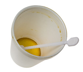 Image showing Disposable cup with some coffee

