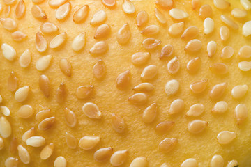 Image showing Sesame seeds on a bun

