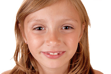 Image showing Closeup of girl's face.