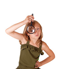 Image showing Girl with magnifying glass.