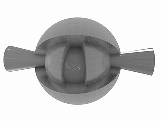 Image showing 3d atom. Abstract model