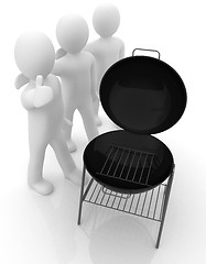 Image showing 3d man with barbeque