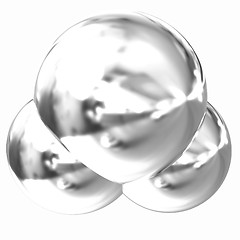 Image showing 3d illustration of a water molecule