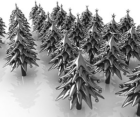 Image showing Christmas trees