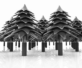 Image showing Christmas trees