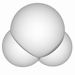 Image showing 3d illustration of a water molecule
