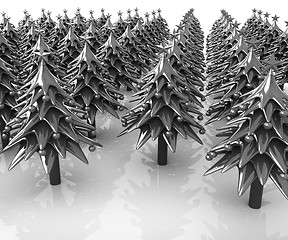 Image showing Christmas trees