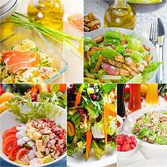 Image showing salad collage composition nested on frame