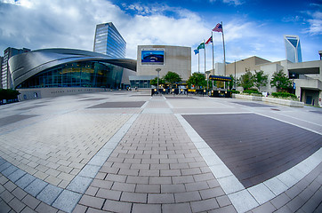 Image showing Charlotte, NC - October, 11, 2014 nascar hall of fame plaza in t