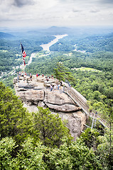 Image showing Chimney Rock at Chimney Rock State Park in North Carolina,