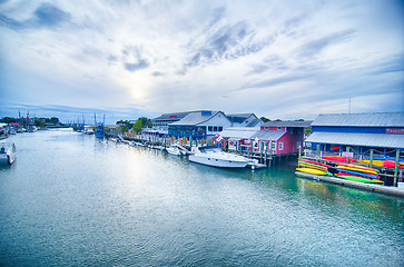 Image showing view of shem creek from coleman blvd charleston south carolina