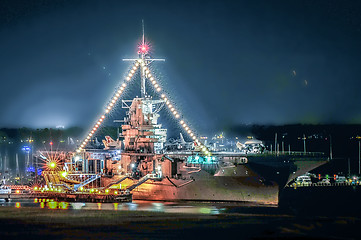 Image showing The Yorktown Museum at Patriot's Point in Charleston Harbor Sout