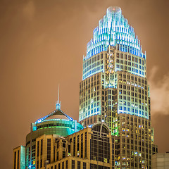 Image showing uptown charlotte skyline buildings  in north carolina