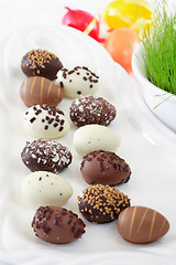 Image showing Easter chocolate eggs