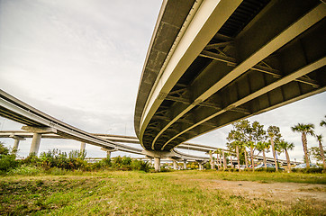 Image showing elevated highway road and pillars 