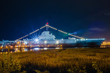 Image showing The Yorktown Museum at Patriot's Point in Charleston Harbor Sout