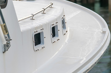 Image showing boat closeup standing on water