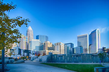 Image showing autumn in charlotte city qc of north carolina