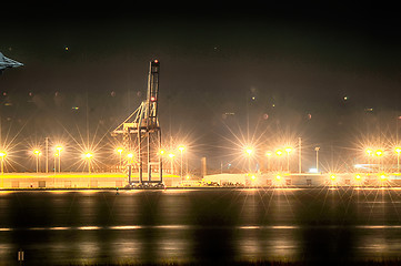 Image showing Industrial shipping port or Cargo sea port of charleston SC