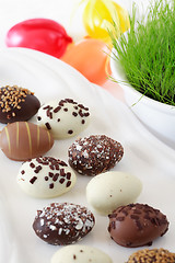 Image showing Easter chocolate eggs